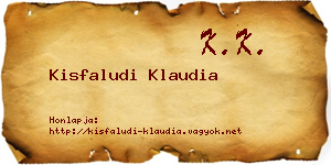 Kisfaludi Klaudia névjegykártya